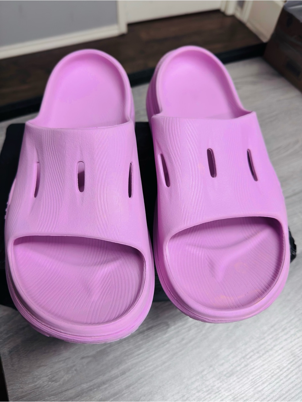 HOKA Light Pink Women’s Slide Sandals — Cushioned Slip-On Comfort